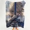 Game F Fate G Grand O Order  Flannel  Blanket Suitable for Sofa Living Room Bedroom