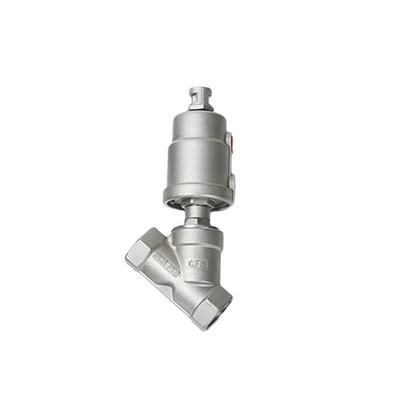 Guzhuju 304 Stainless Steel Y-Type Pneumatic Angle Seat Valve