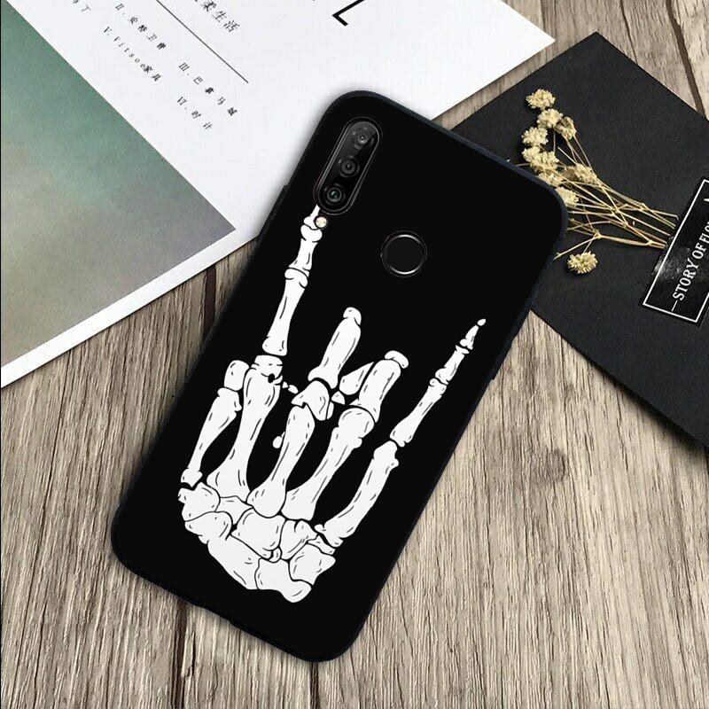 Skeleton Art For Huawei Nova 8i 11i 12i 12s 9 10 SE Y60 Y70 Y90 Y72 Y73 Y61 Y91 P60 Pro P30 P40 Lite Case