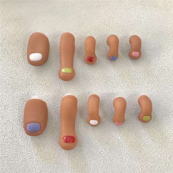 10Pcs Artificial Toes Set DIY 3D Toe Charms Shoes Decoration with Realistic Toe Shape Shoes Buckle Accessories for Party Festival