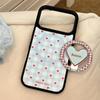 Gilded Blue Plaid Heart Magnetic Phone Case for iPhone 12-17 Pro Max