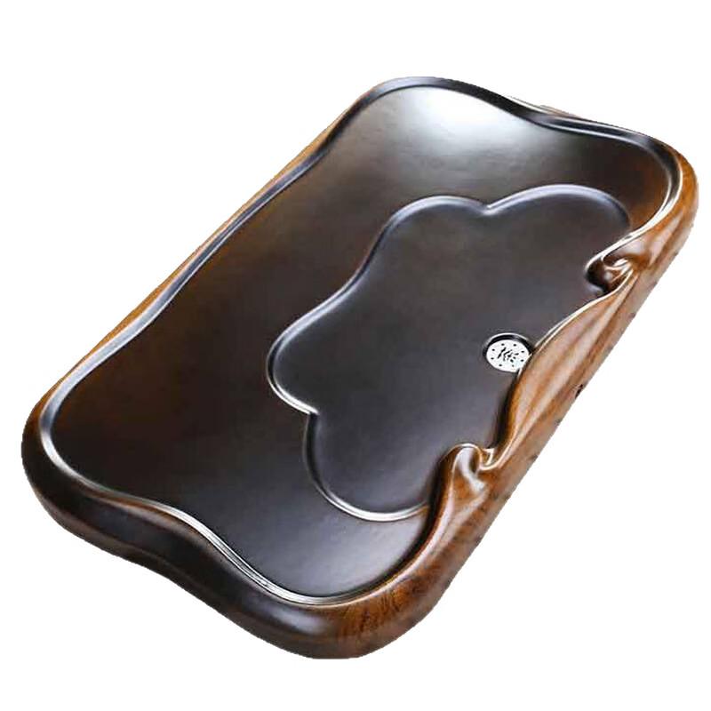 Handun Ebony Wood Tea Tray with Chicken Wing Pattern
