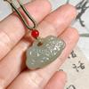 Hetian Jade Pi Xiu Pendant Charm - Qingbai Stone Necklace for Couples