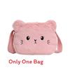 Cat Fashion Cartoon Children Shoulder Crossbody Bag With Soft Plush Kids Gift