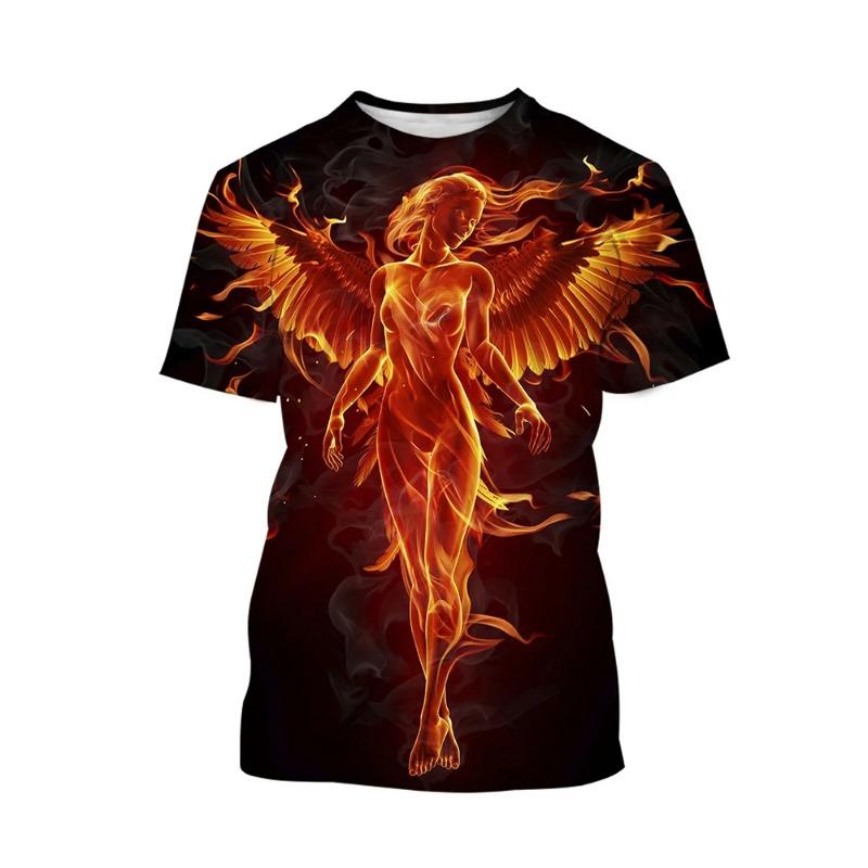 New Fashion Phoenix T Shirts Bird 3D Print Men Woman Short Sleeve T-Shirt Streetwear Oversized Harajuku Kids Tops Tees Clothing