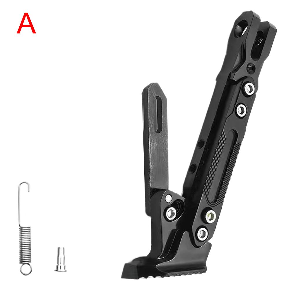 Adjustable Parking Tripod Foot Brace CNC Aluminum Alloy Construction For Motorcycle Off Road Vehicle And Bicycle Universal