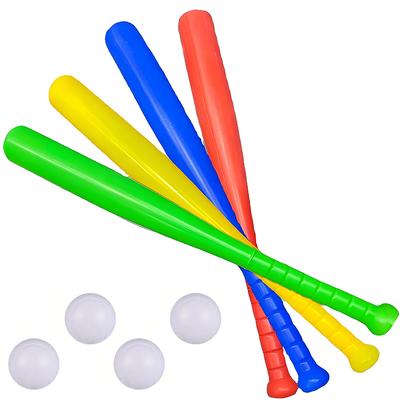 45cm Plastic Anti-slip Baseball Bat with 5.5cm Baseball Outdoor Interactive Ball Games Creative Baseball Training Party Gifts