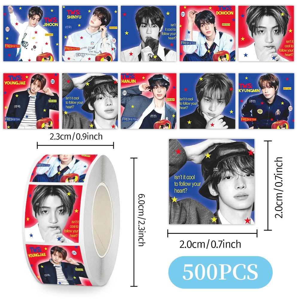 Skzoo Idol Roll Stickers 500 Pcs Adhesive Labels For DIY Journal Scrapbook Phone Case Polaroid Decoration Fans