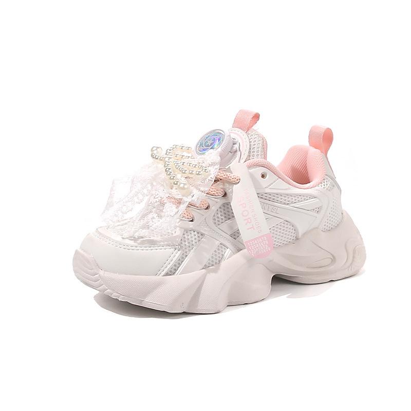 Children's sports shoes boys shoes autumn 2025 new girls big children lightweight white shoes fashion trendy dad