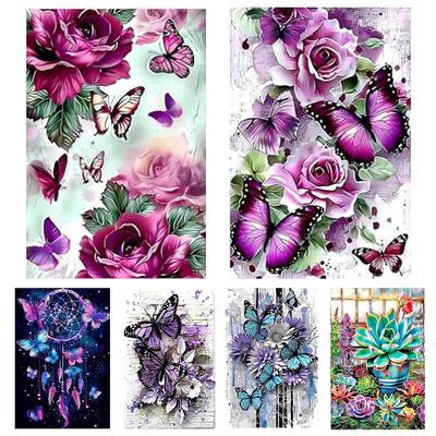 5D DIY Diamantmalerei Blume Diamantstickerei Malerei Vollrunde Diamantmosaik DIY Strasssteine Heimdekor Geschenk