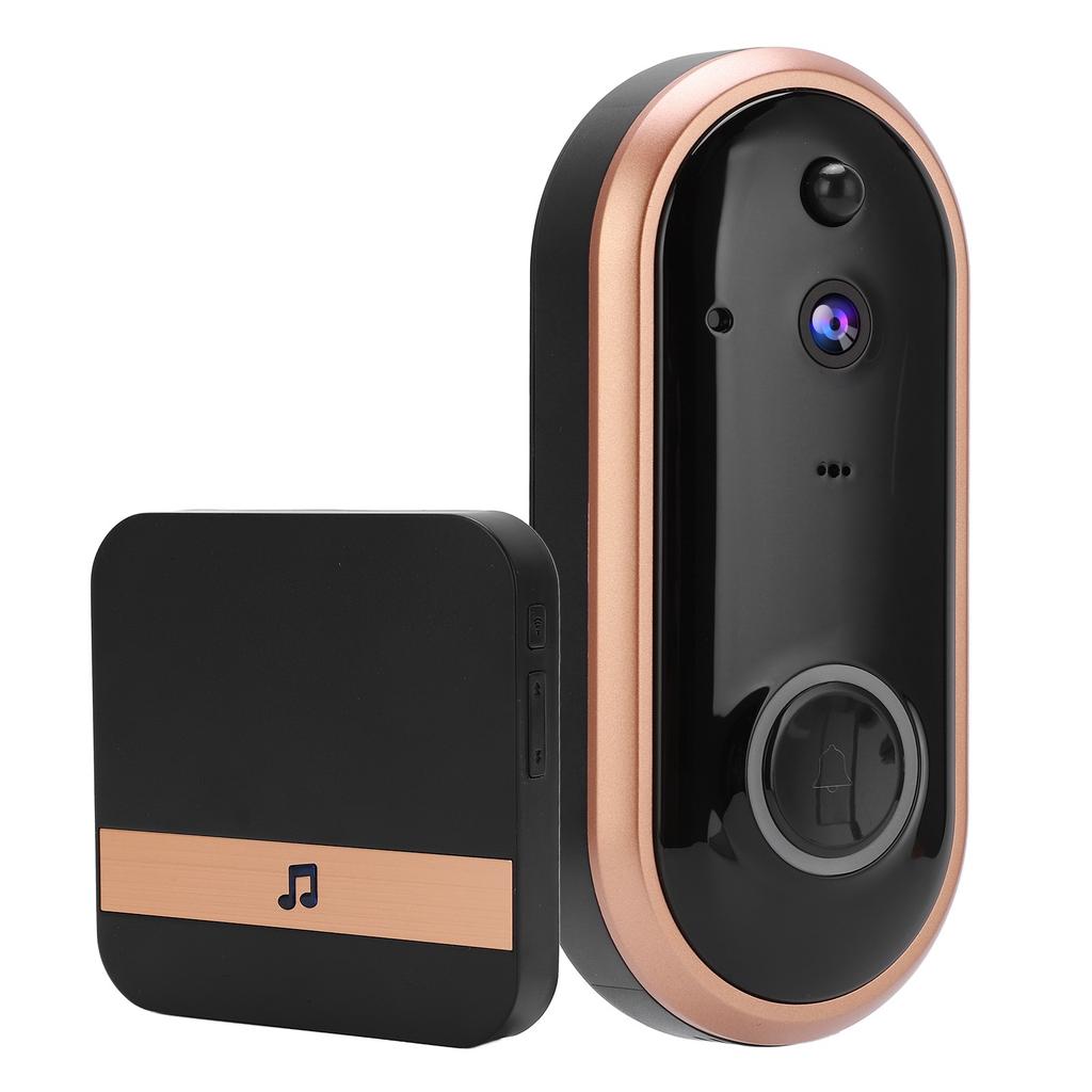 HD 1080P Video Doorbell Two Way Intercom Wireless WiFi Door Bell Night Vision 166 Degrees  Wide Angle for
