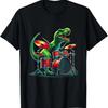 Cool Dinosaur Drummer - Boys Girls Kids Drummers T-Shirt