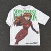 Evangelion Asuka Soryu Red Plugsuit White Distressed Heavy Cotton TShirt Cotton TShirt Clothing Graphic Short Sleeve Unisex Women