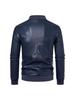 Men's PU Leather Jacket with Stand Collar - Korean Style for Autumn/Winter Casual Wear