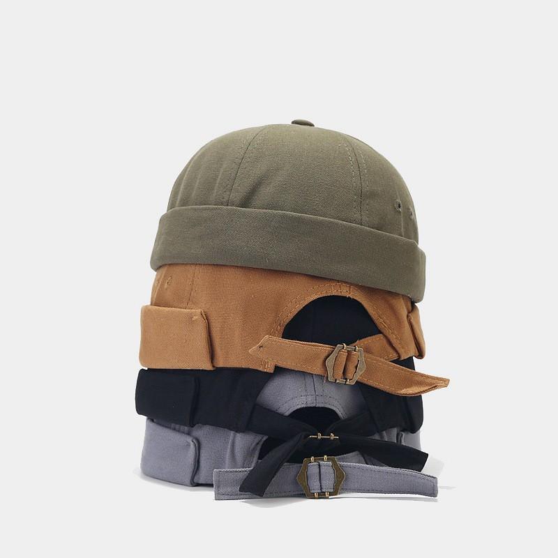 Japanese Style Small Batch Retro Bucket Hats Unisex Solid Color Streetwear Hip Hop Caps