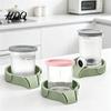 Drainage Cup Holder Base Storage for Ninja Creami Cups Silicone Tray Design Intelligent Kitchen Countertop Organizer Anti-Spill Sloped to Eliminate