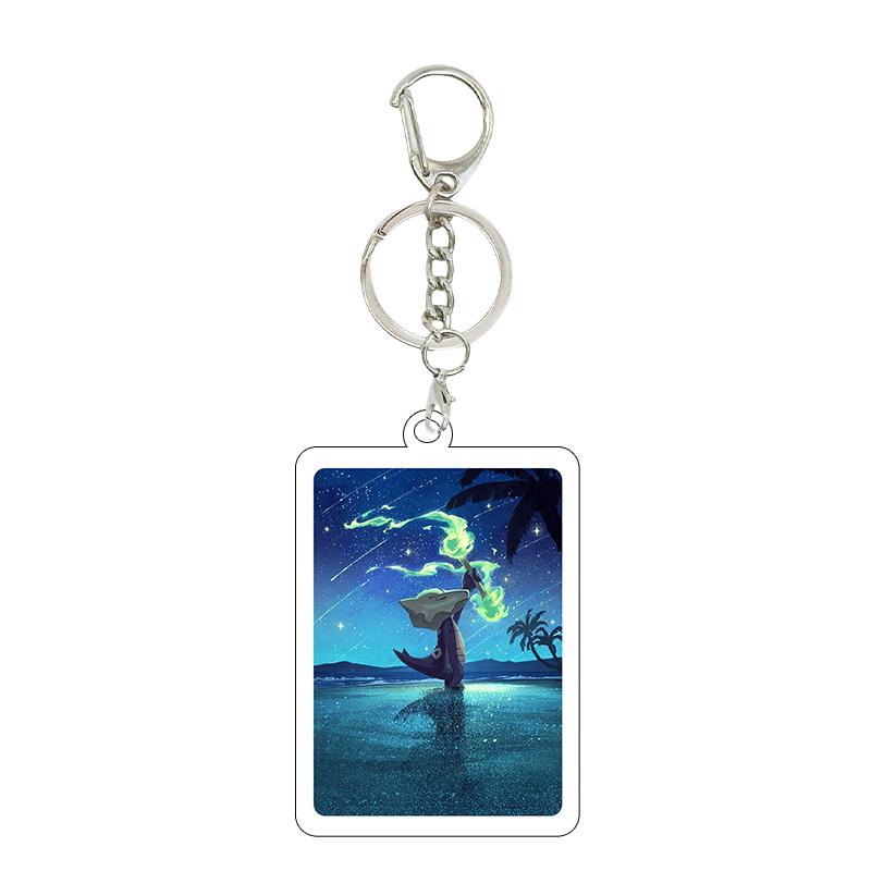 1pc Anime Charizard Mewtwo Gardevoir Cartoon Cool Game Characters Self Made Acrylic Keychain 5cm Pendant Decor Gifts Wholesale