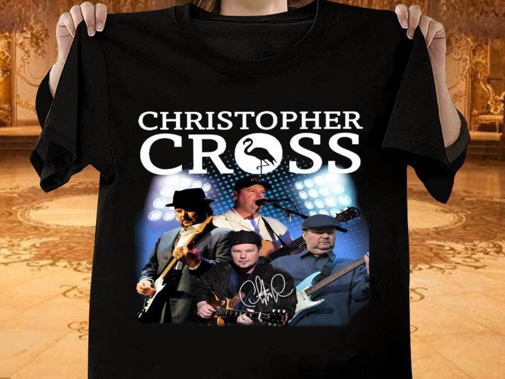 

Vtg Christopher Cross Star Signature Cotton All Size Unisex Black Shirt Unisex T-Shirt XXXL