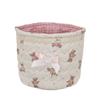 Bear Print Cotton Storage Basket With Foldable Design For Office And Desk Organization