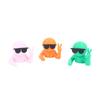 Creative Sunglasses Little Man 3D Printed Door Stopper Non-slip Heavy Duty Scratch Free Door Stop for Bedroom Dorm