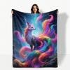 D Ethereal NineTailed Fox Blanket Featuring A Mystical Design Of Graceful Foxes Towering Trees And Lush Moss For A Serene And