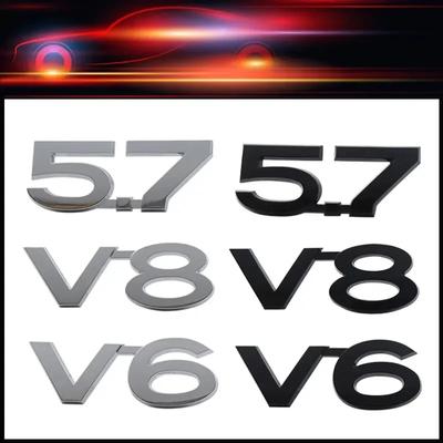 3D Premium 5.7 V6 V8 Car Engine Hood Fender Trunk Tail Rear Decal Emblem Badge Sticker for Prado