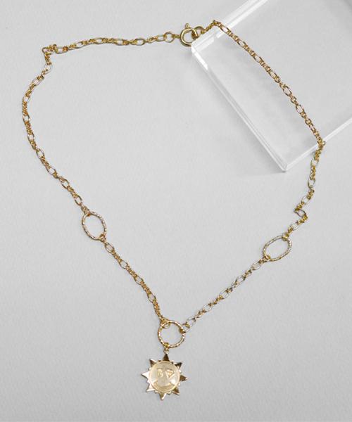 Bonbeau Sunshine Smile Double Chain Necklace Sunshine Double Chain Smile Coin Necklace