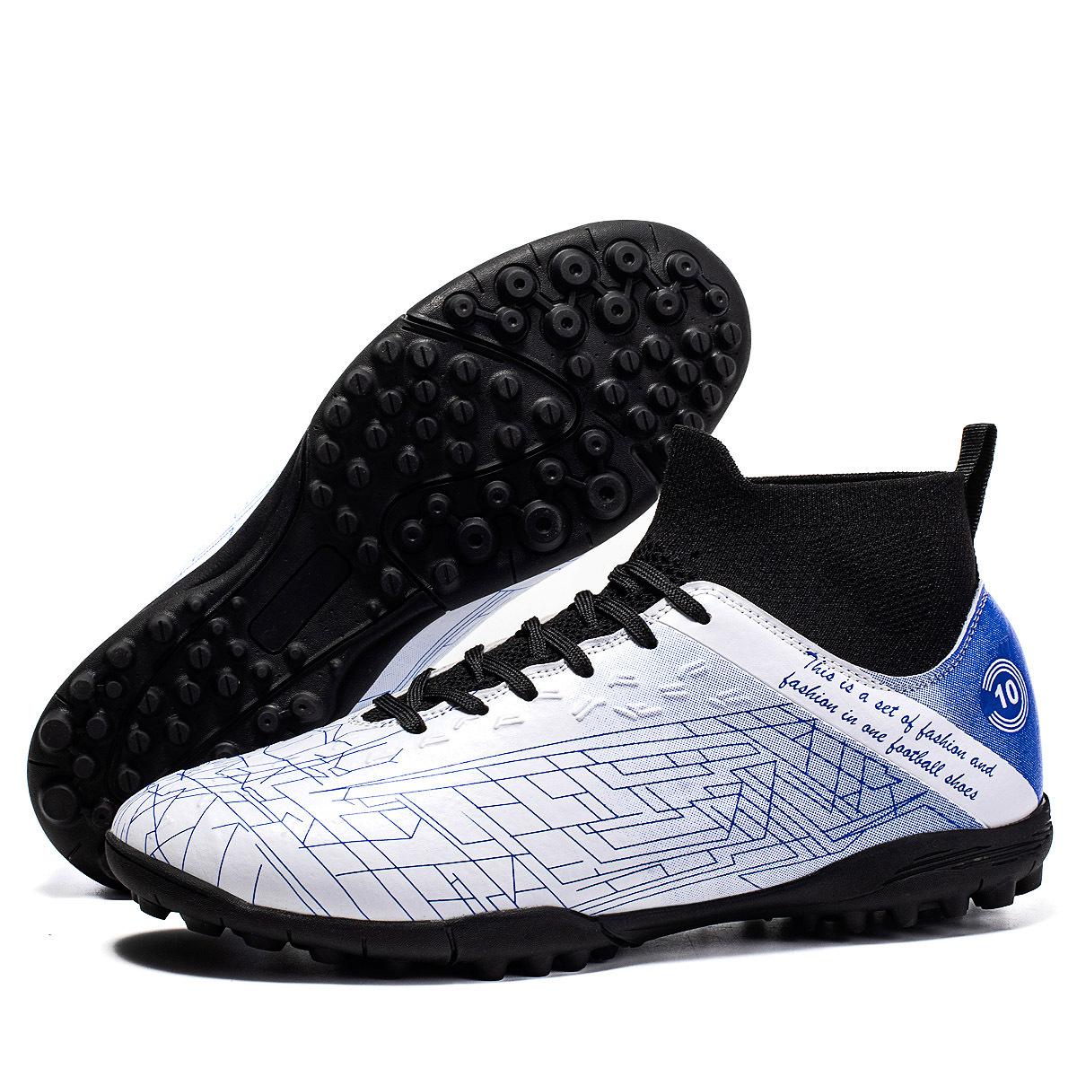 

High-top football shoes, new male and female students professional training, long spikes, youth broken nails, Champions League football shoes 35