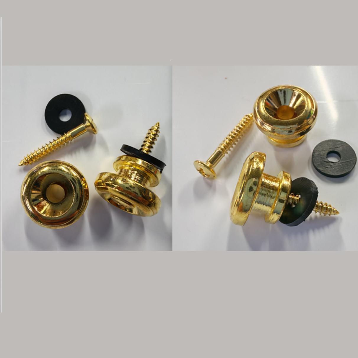 FLEOR 4pcs Mushroom Head Guitar Strap Locks Straplocks Buttons Guitar Parts