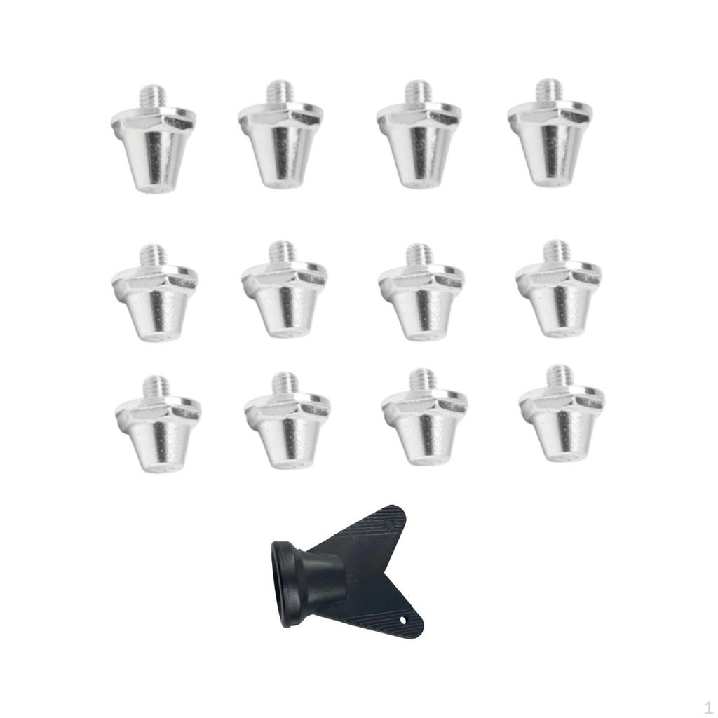 12 Pieces Football Boot Studs Directly Replace Aluminum Alloy Easy To Install Soccer Shoe for