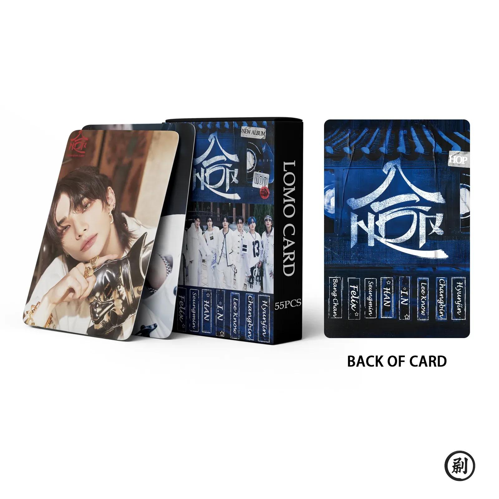 55 ШТ./STRAYKIDS Kpop Новый Альбом HOP Фотокарточка Felix Hyunjin Открытка Звездная Карточка Карточка Альбома Коллекция Фанатов Ломо Карточки