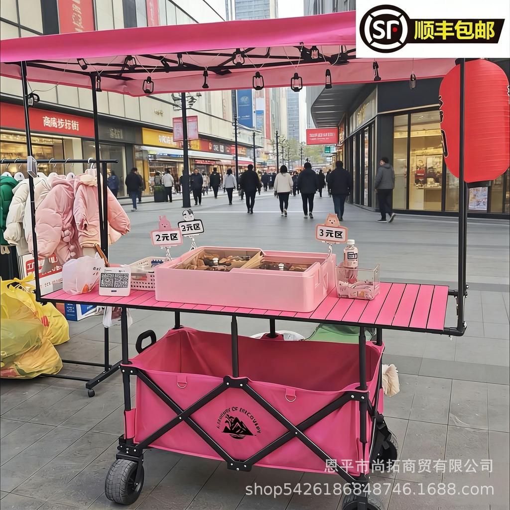 Large Folding Outdoor Trolley for Night Market & Street Stall Catering