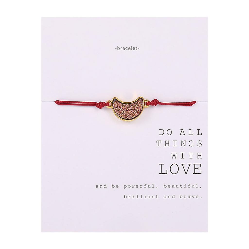Personalized Creative Rope Bracelet Hand-woven Color Moon Resin Bracelet