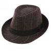 HT1511 Cappello da Uomo Stile Western Fedore a Quadri Retrò Moda 2018 Cappelli Derby Bowler da Uomo Cappelli Jazz in Lana Casual Cappelli Fedora Trilby