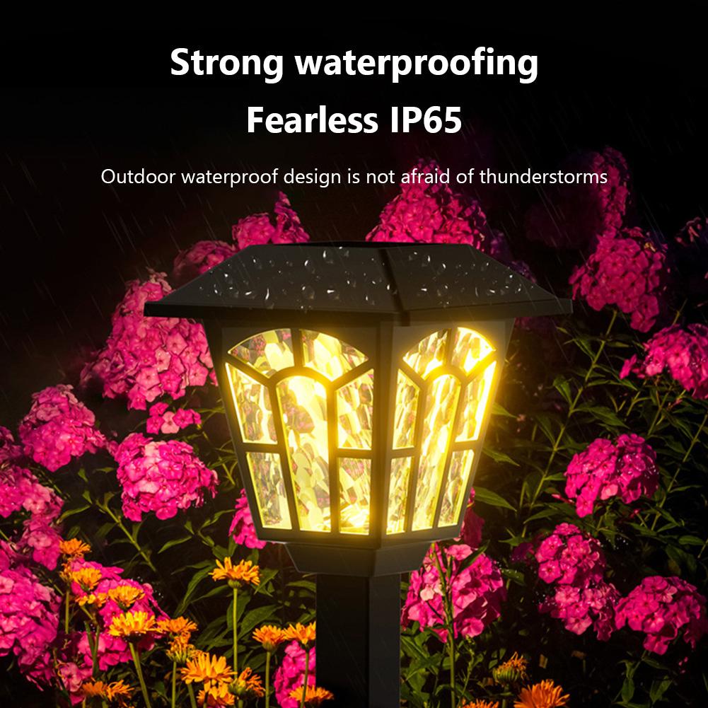 Solar Pathway Lights, 2 Pack LED Solar Lights Outdoor Waterproof, Solar Powered Stake Lights Landscape Lighting For Patio Yard Lawn Walkway Driveway