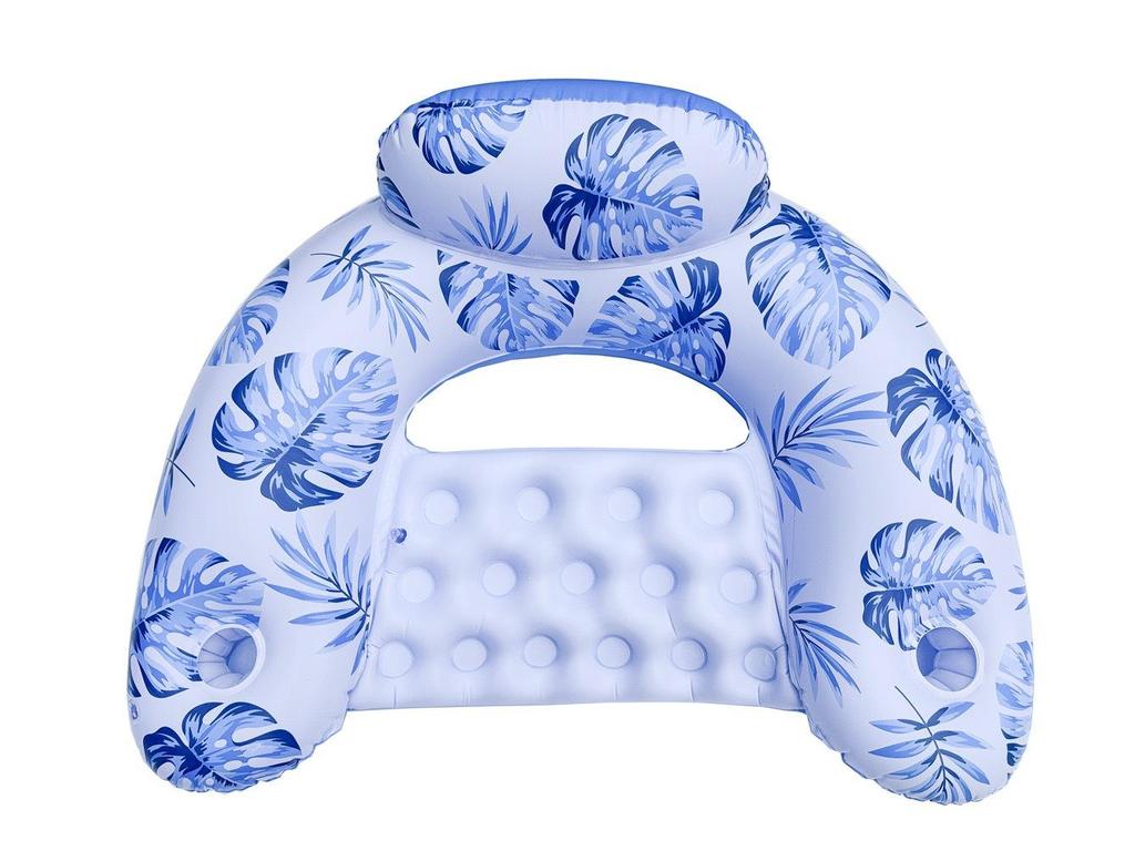 Inflatable U-Shaped Water Lounger with Sun Canopy