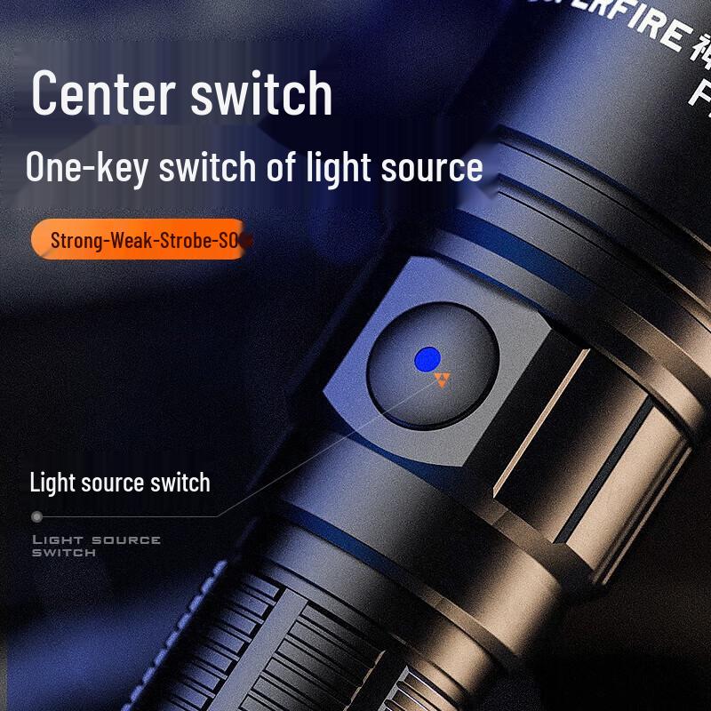 SupFire F2 Zoomable Rechargeable LED Flashlight