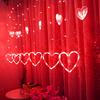 LED herzförmige hängende Vorhang Lichter String Net Weihnachten Home Party Home Decor