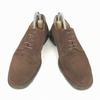 Obiettivo Suede Leather Plain-Toe 25.5 Brown Dress Shoes Business(USED)