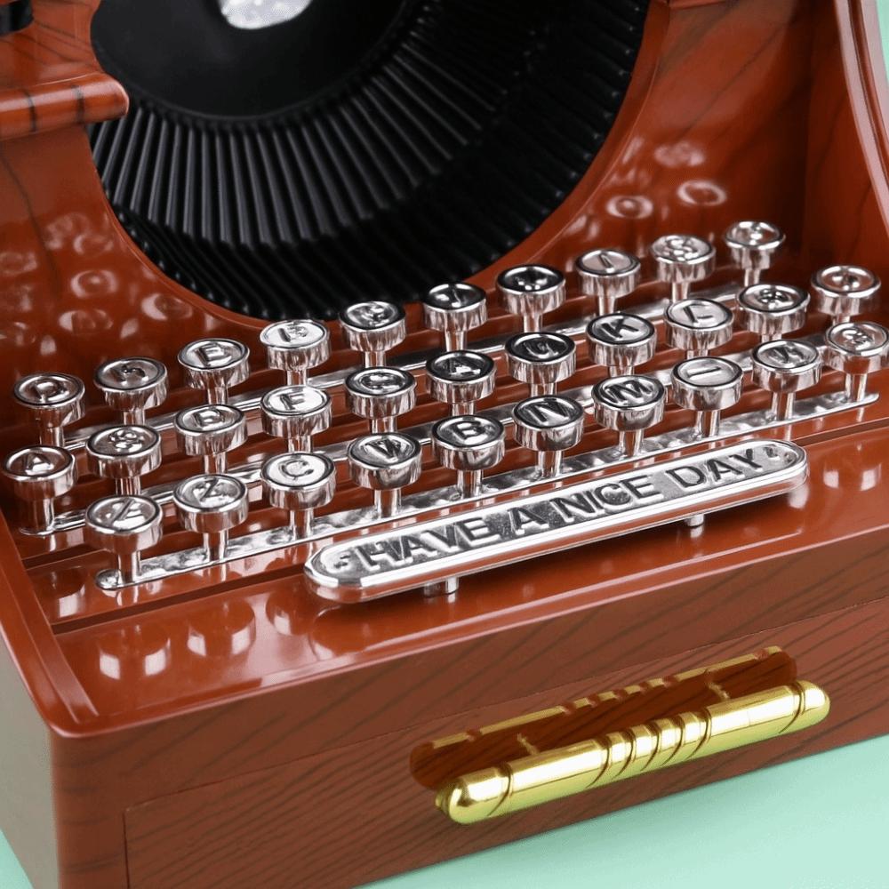 With Drawer Typewriter Music Box Nostalgic Music Box Ornaments Retro Old Typewriter Model  Friends