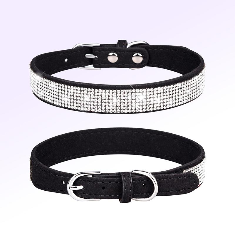 Strass-Haustierhalsband Wasserdichtes Hundehalsband Gravierbare Namensschilder Hundehalsband Haustierzubehör Anti-Verlust Abnehmbare Blume Katzenhalstuch