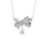 Elegant Bow Tie Diamond Necklace for Women - Versatile Spring/Summer Jewelry with a Unique Design
