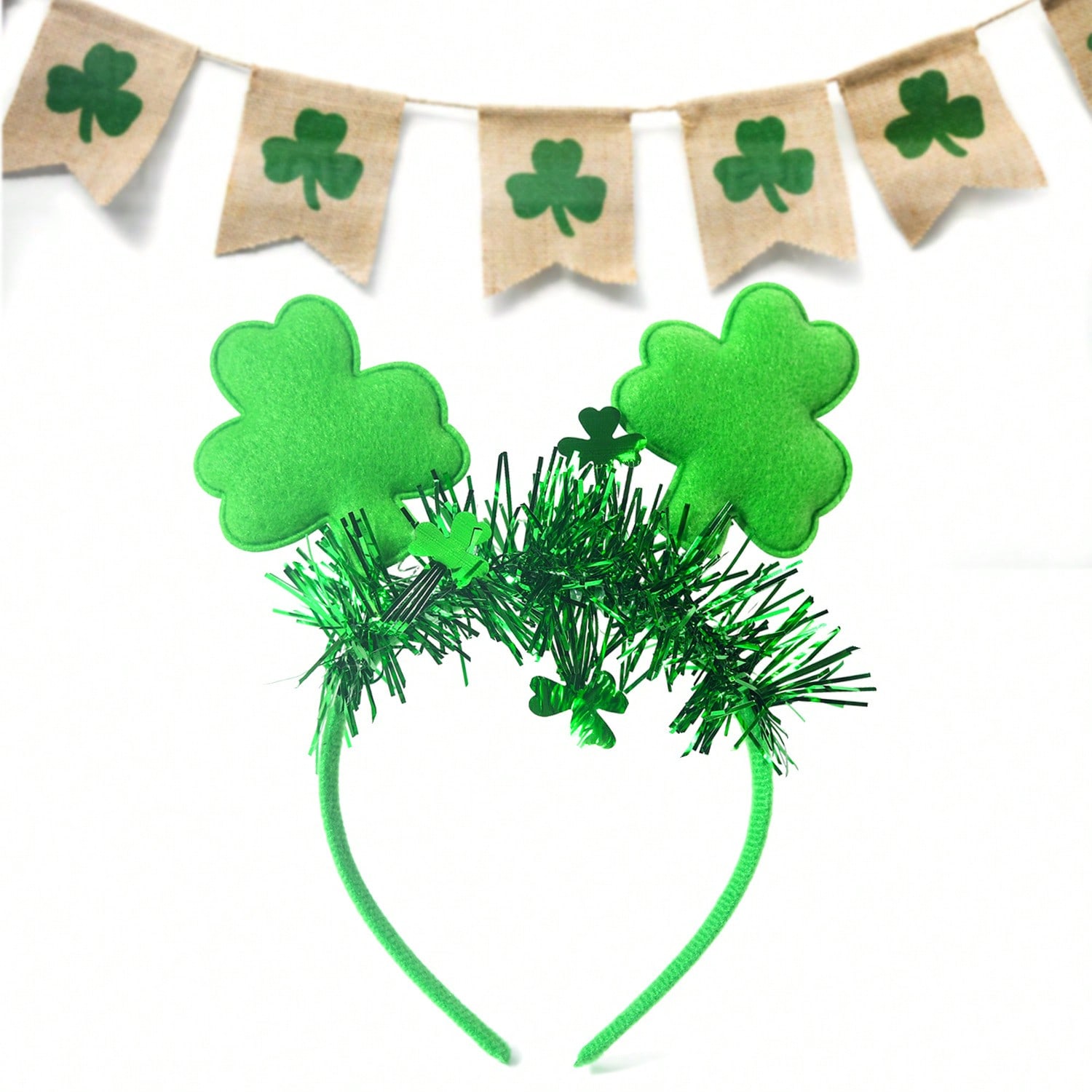 

1pc St. Patrick s Day Irish Headband, Clover Sequins + Green Hat Element Holiday Headpiece, Party Atmosphere Decoration Headband, one-size