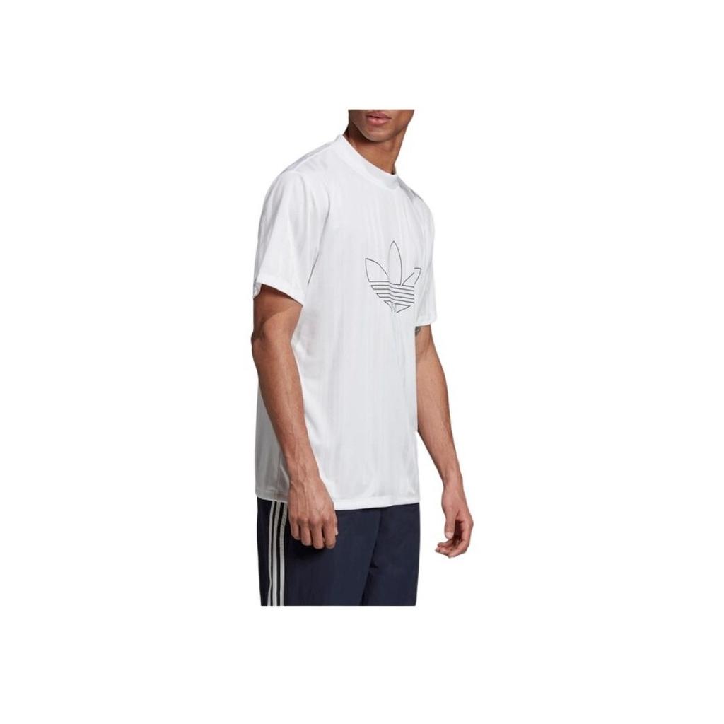 Adidas Originals Trefoil Outline Jersey Crewneck T-Shirt Men Tops White ED4684