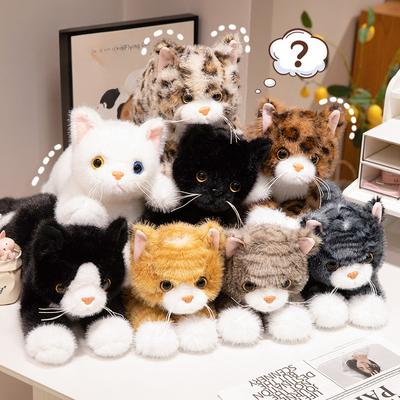 Cute Simulated Pose Cat Doll Plush Toy Doll Children Sleep Comfort Pillow Doll Men and Women Gifts