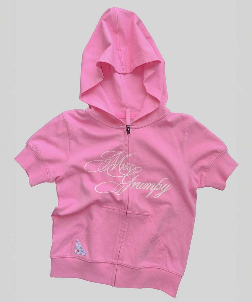 SCULPTOR Miss Grumpy Zip-Up Hoodie Acid Pink