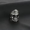 Men's Retro Punk Skull Ring – Navy Undead Army Leader Design