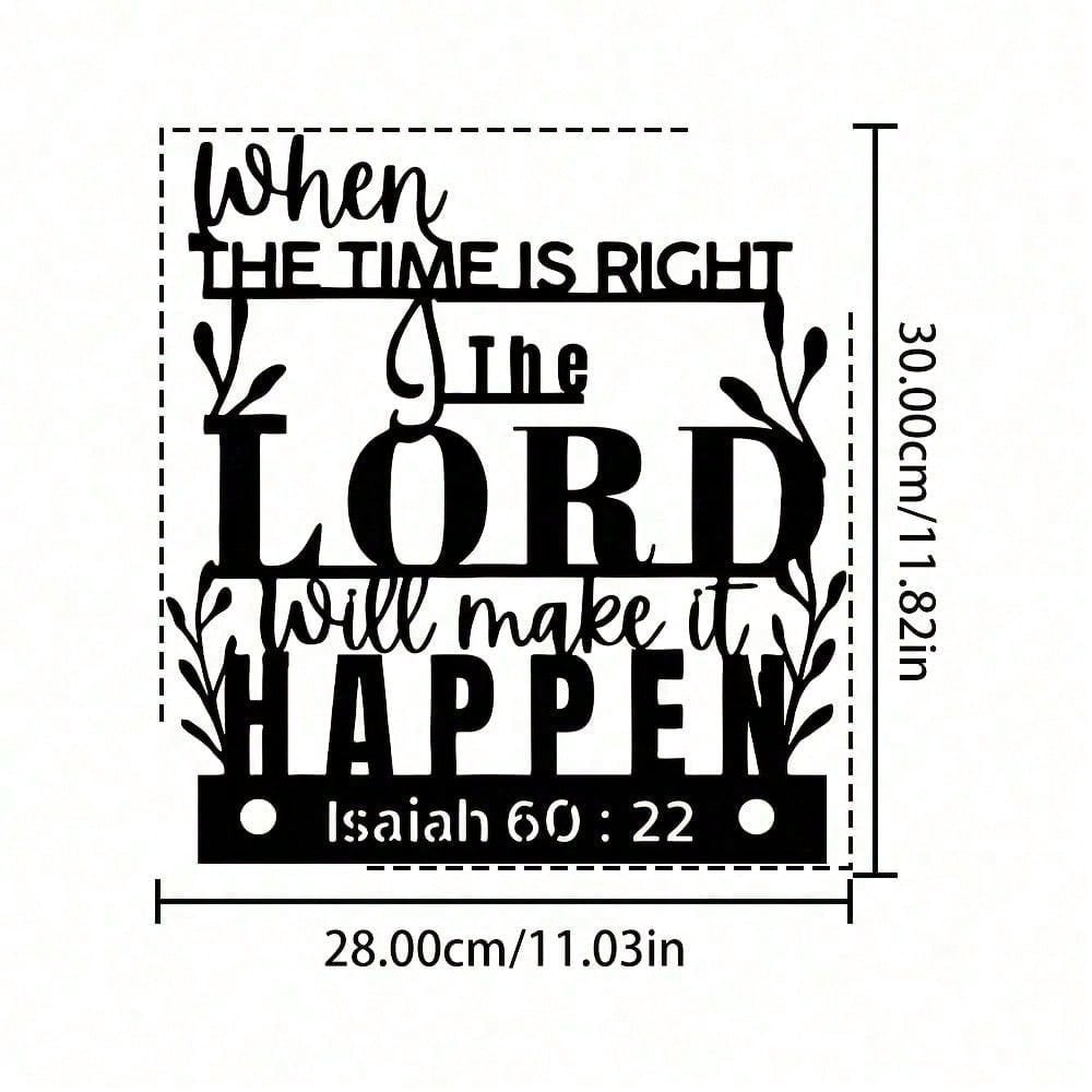 

Isaiah 60:22 Iron Wall Art Black Minimalist Scripture Decor Waterproof Durable Home Church Gift 30x28