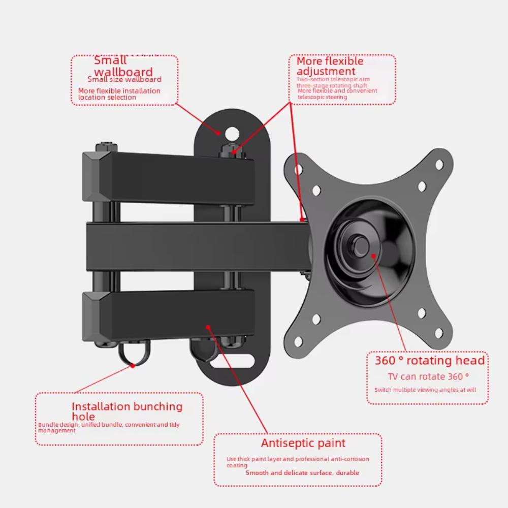 Suport Computer Rotativ 10-37in Suport TV Versatil Universal Suport Monitor LCD Birou Acasă