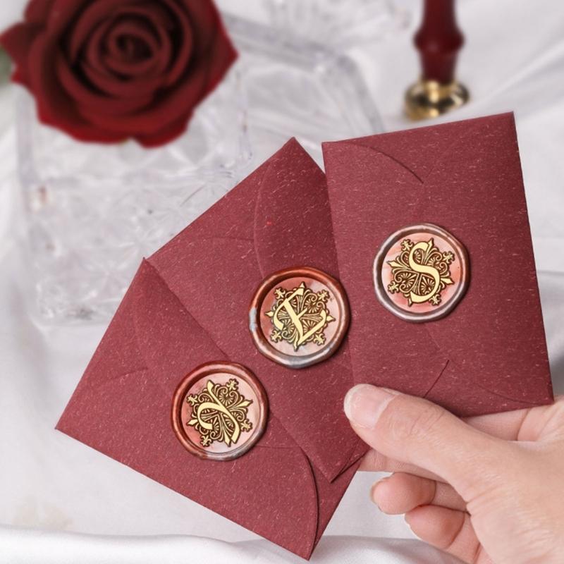 Letter Series Sealing Wax Stamp for Christmas Envelopes Card Wedding Invitation Decorations Capital F Wax Seal Stamp